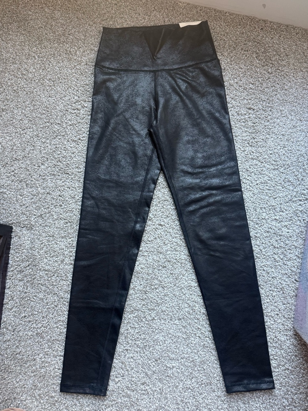aerie Offline Faux Leather Leggings - Black